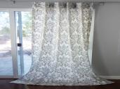 Grey Damask Curtain for Sunroom